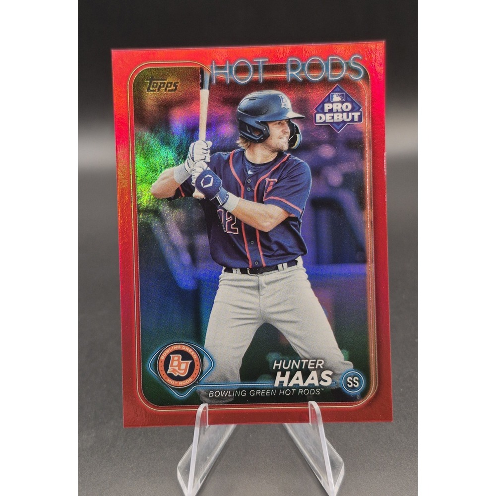 2024 Topps Pro Debut Hunter Haas #PD-157 Red Foil /10 Bowling Green Hot Rods